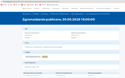 Zgromadzanie 2026.05.30 godz. 15.00 – ZAREJESTROWANE